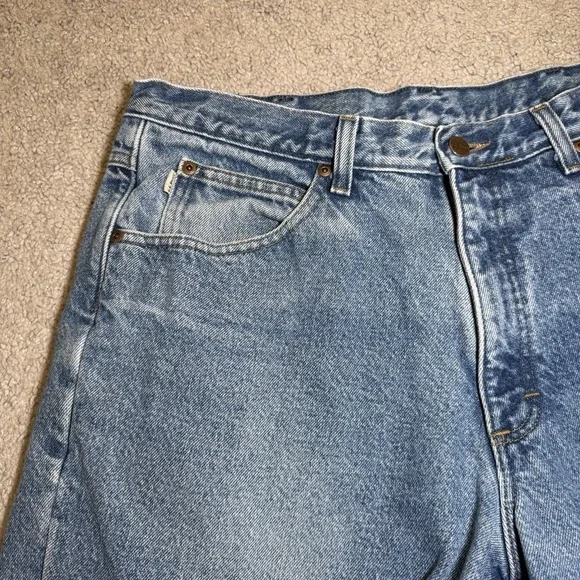 LL L.L. Bean Mens Double L Blue Jeans Fleece Lined 100% Cotton 36W 32L - Picture 3 of 12